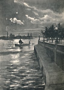 Westminster da Blackfriars Bridge - Notte da William Luker