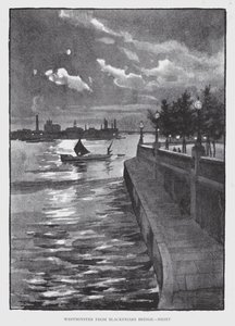 Westminster da Blackfriars Bridge, notte