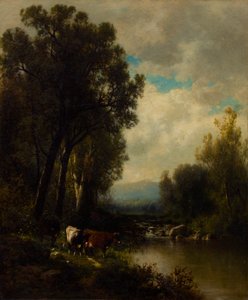 Bovini sul fiume da William M. Hart