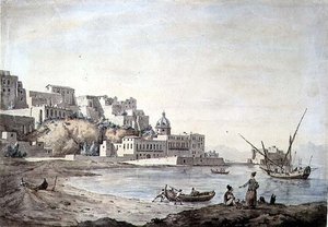Borgo di Chiaia, Napoli, c.1767 da William Marlow
