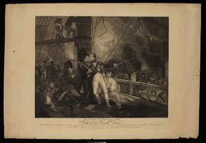 Battaglia di Trafalgar e morte di Lord Visconte Nelson da William Marshall (after) Craig
