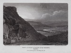 Città di Otley e Valle del Wharfe, Yorkshire (incisione)