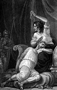 Dalila taglia i capelli a Sansone, togliendogli così la forza, 1820