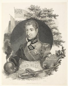 Tenente Generale Lord Hill KB, inc. Brown, pub. Kinnersley, 1815 da William Marshall Craig