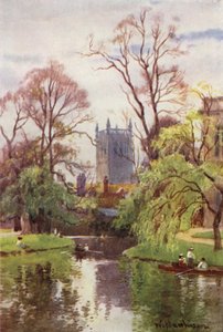 La torre della cappella del St Johns College dal fiume da William Matthison