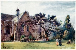 Wadham College dal giardino da William Matthison