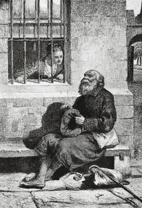 Miss Wardour e il mendicante Edie Ochiltree, illustrazione per Antiquario, romanzo storico di Walter Scott, incisione dopo disegno di William McTaggart da William McTaggart