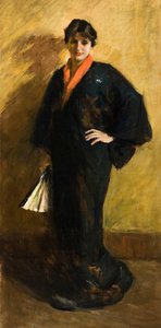 Il kimono blu da William Merritt Chase