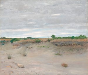 Spiaggia sabbiosa ventosa da William Merritt Chase