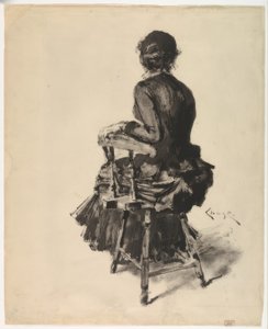 Donna seduta da William Merritt Chase