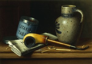 Natura morta con pipa e tabacco da William Michael Harnett