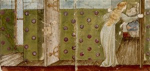 Sedici piastrelle formano otto illustrazioni della fiaba 