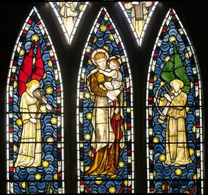 Madonna e Bambino con Due Angeli (dettaglio) da William Morris