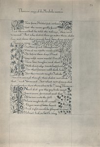 Pagina da La storia degli abitanti di Eyr, 1871 da William Morris