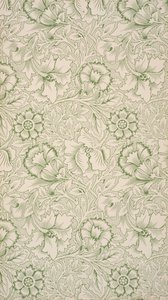 Rosa e Papavero. Carta da parati da William Morris