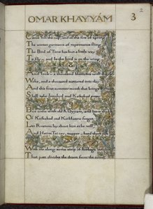 Rubaiyat di Omar Khayyam da William Morris
