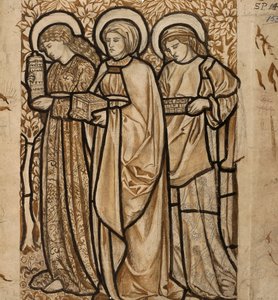Le tre Marie al Sepolcro - Progetto per vetrata, 1862