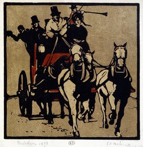 Una carrozza o una diligenza: "Coaching" - di William Nicholson da William Nicholson