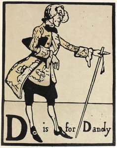 D è per Dandy, illustrazione da 