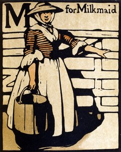 M per lattaia, illustrazione da 