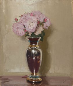 Rose rosa in un vaso d