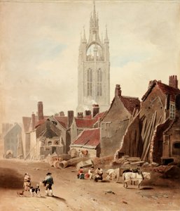 La demolizione delle case sul sito di Collingwood Street, Newcastle upon Tyne da William Nicholson
