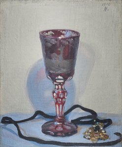 Il Vetro Rubino, Firmato e datato in alto a destra da William Nicholson