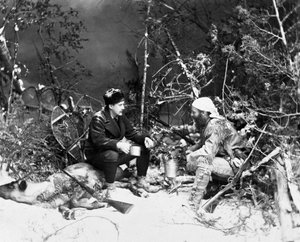 Vita del cacciatore di pellicce in Canada, foto di Nottman, circa 1890. da William Notman