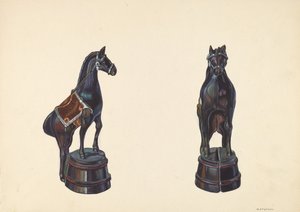 Cavallo su barile, c. 1938