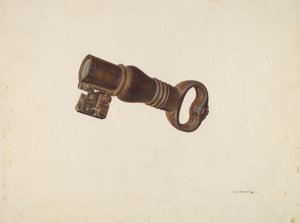 Salvadanaio a forma di chiave, c. 1940