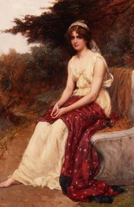Giovane ragazza con vestito giallo da William Oliver