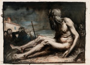 Giobbe sul letamaio da William Orpen