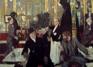 Il caffè reale a Londra (dettaglio) da William Orpen