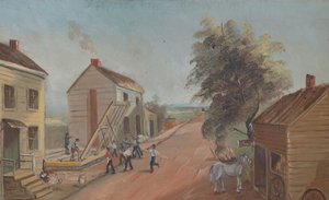 Costruzione di una casa, anni 1870