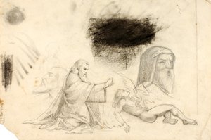 (Studi: Villa Borghese, 2 figure, ecc.) da William Page