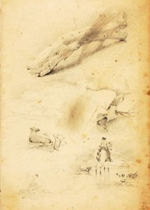 (Studi - figure, tronco, cavallo e cavaliere, ecc.) da William Page