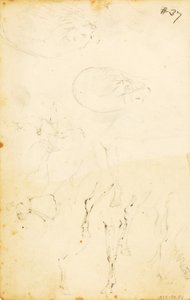 (Studi - figure, tronco, cavallo e cavaliere, ecc.) da William Page