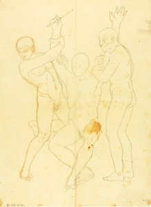 Mosè, Aronne e Hur sul Monte Oreb (studio di nudo) da William Page