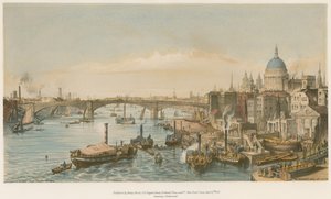 Ponte di Southwark dal Ponte di Londra da William Parrott
