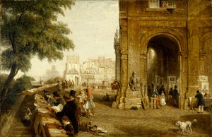 Il quai Conti a Parigi nel 1846 da William Parrott