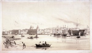 Veduta di Greenwich attraverso il fiume Tamigi, Londra da William Parrott