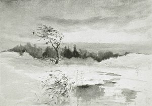 Paesaggio con Acqua e Albero Spazzato dal Vento da William Parsons Winchester  Dana