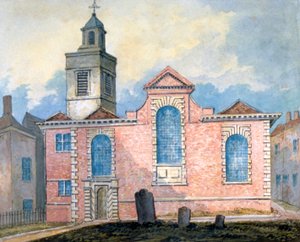 Vista esterna di St Anne e St Agnes, City of London, c1810 da William Pearson