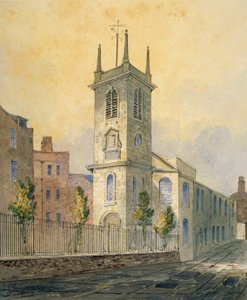 Vista sud-ovest della Chiesa di St Olave Jewry, Città di Londra, 1815 da William Pearson