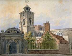 Veduta della Chiesa di St Olave, Hart Street, da Seething Lane, Città di Londra da William Pearson
