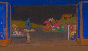 Il giardino dei fiori (scenografia per Alice nel paese delle meraviglie, 1915) da William Penhallow Henderson
