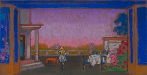 Il giardino della lepre Marzolina (scenografia per Alice nel paese delle meraviglie)