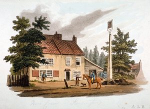 The Dun Cow Inn, Kensington, Londra, c. 1810 da William Pickett