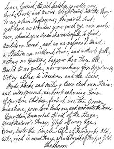 Poesia di Lord Chatham a David Garrick, XVIII secolo, 1840 da William Pitt