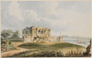 Veduta della casa di Charles Prinsep, Ishura sul fiume Hooghly
